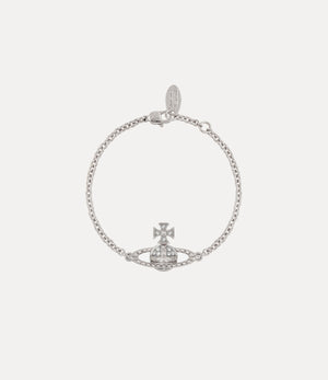 Mayfair Bas Relief Bracelet - Rhodium / Crystal Crystal