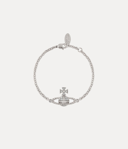 Mayfair Bas Relief Bracelet - Rhodium / Crystal Crystal