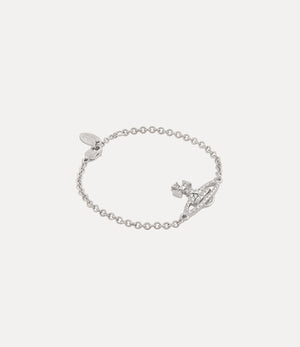 Mayfair Bas Relief Bracelet - Rhodium / Crystal Crystal