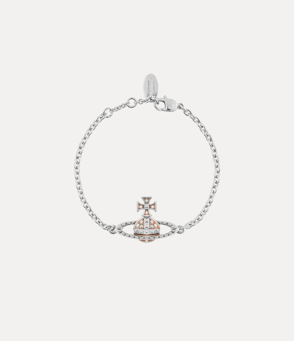 Mayfair Bas Relief Bracelet - Rhodium / Pink Gold / Crystal AB Crystal