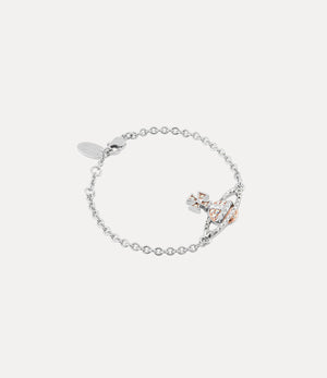 Mayfair Bas Relief Bracelet - Rhodium / Pink Gold / Crystal AB Crystal