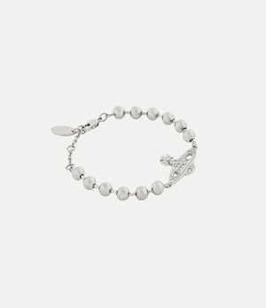Thames Mini Bas Relief Bracelet - Platinum / White Crystal
