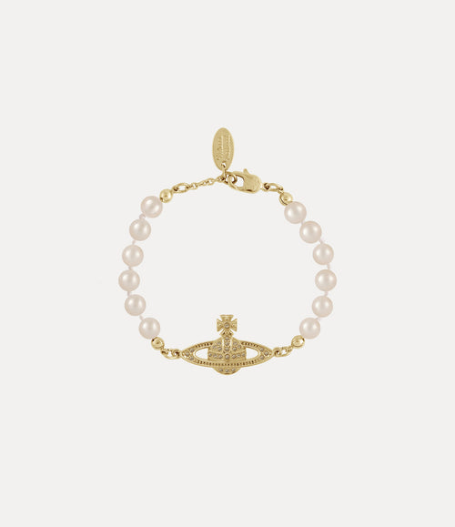 Mini Bas Relief Pearl Bracelet - Gold / Light Colorado Topaz Pearl