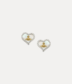 Petra Earrings - Platinum / Gold / White Pearl Tint MOP / White Opal