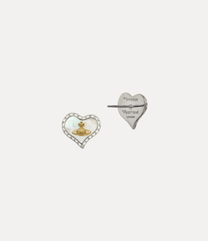 Petra Earrings - Platinum / Gold / White Pearl Tint MOP / White Opal