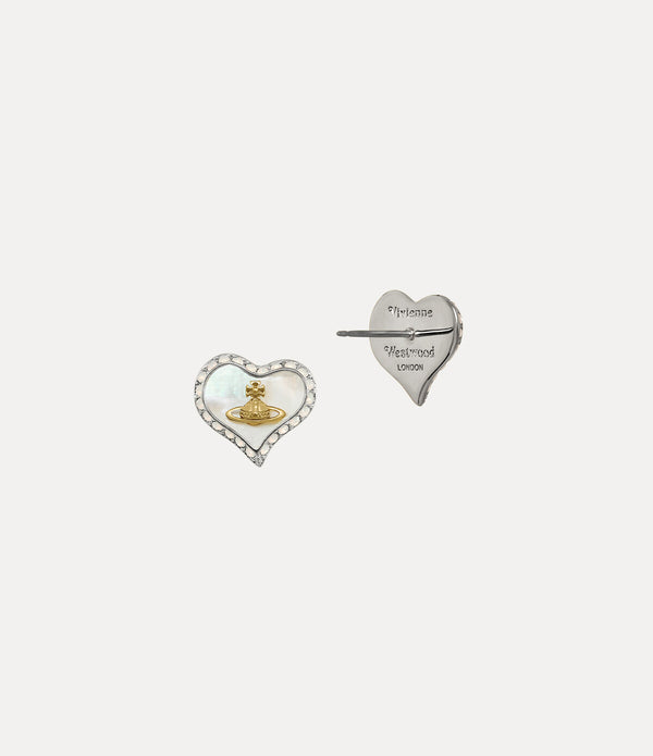 Petra Earrings - Platinum / Gold / White Pearl Tint MOP / White Opal