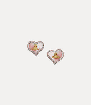Petra Earrings - Platinum / Gold / Coral
