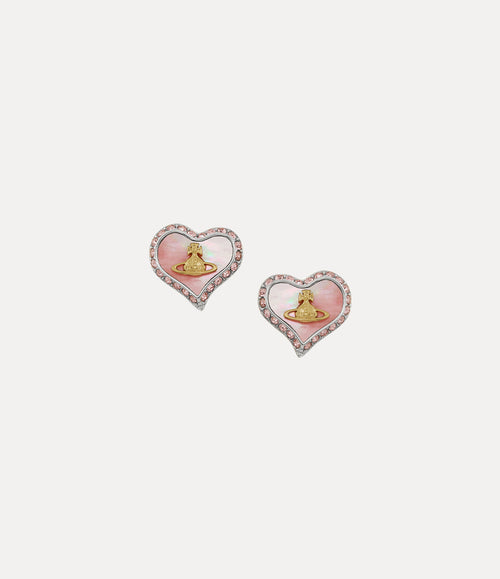 Petra Earrings - Platinum / Gold / Coral
