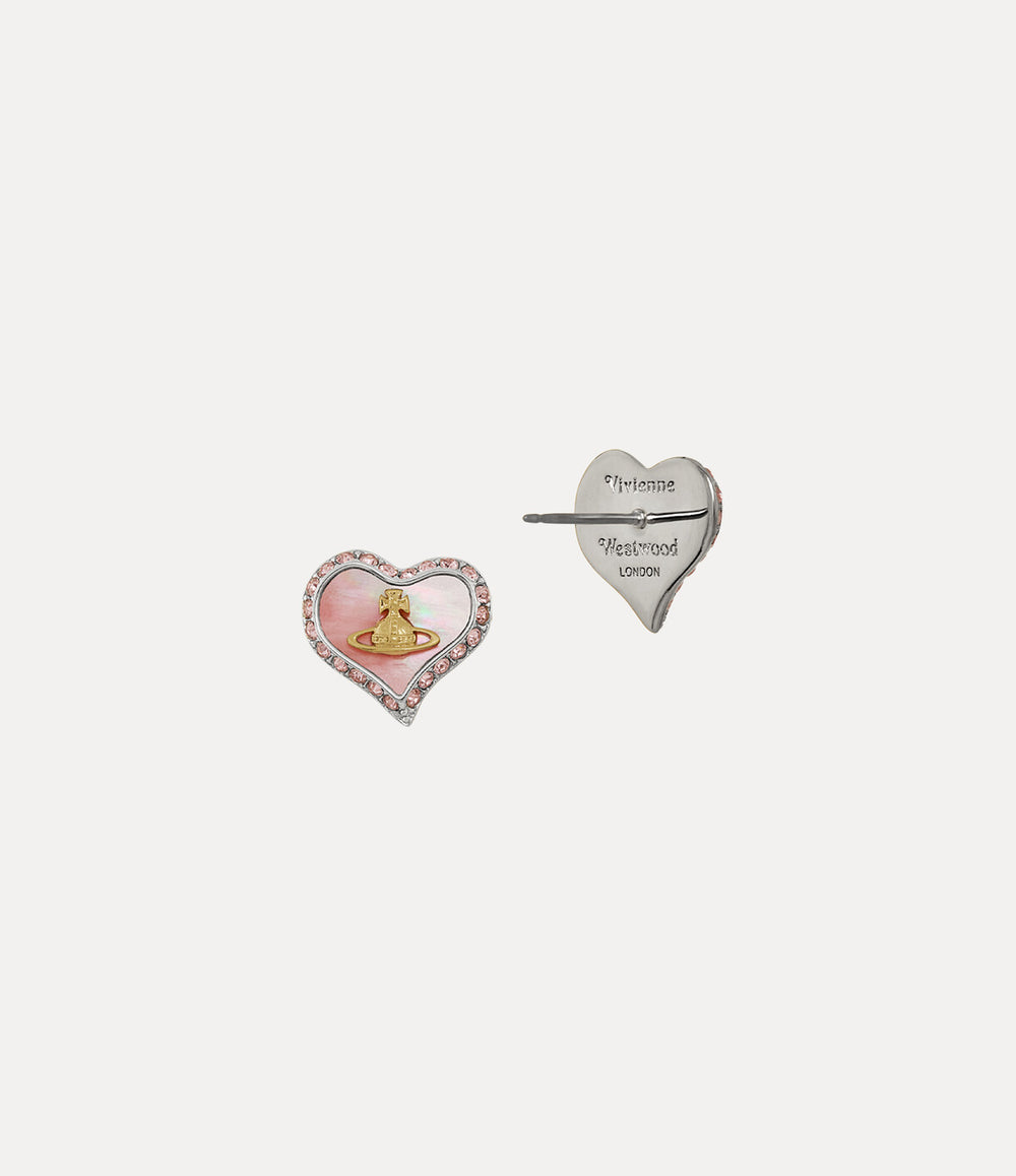 Petra Earrings - Platinum / Gold / Coral