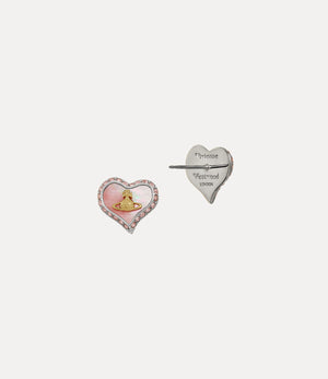 Petra Earrings - Platinum / Gold / Coral