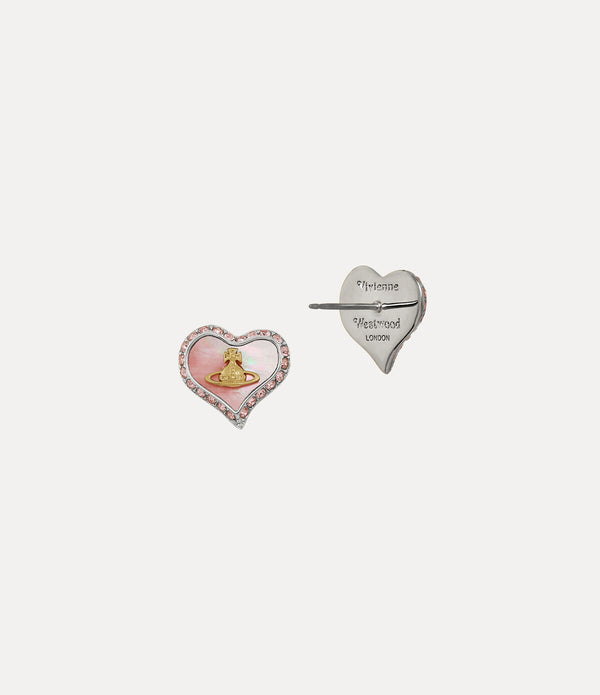 Petra Earrings - Platinum / Gold / Coral