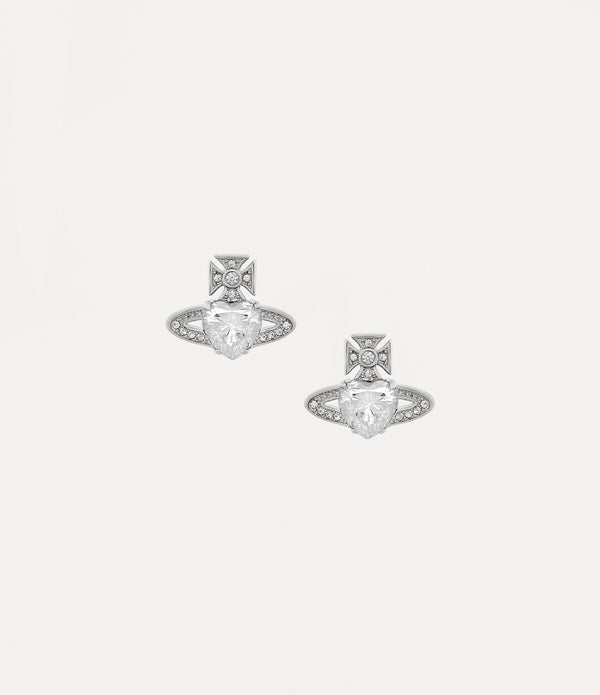Ariella Earrings - Platinum / White CZ / Crystal