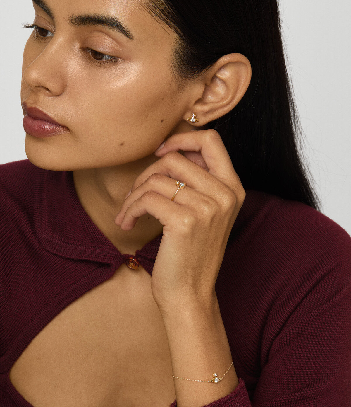 Battersea Earrings - Gold / White Lab Grown Diamond