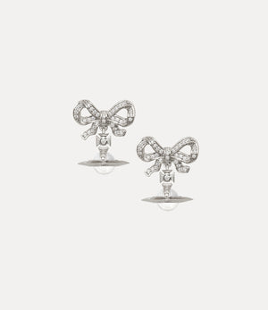 Octavie Earrings - Platinum / White, Clear CZ