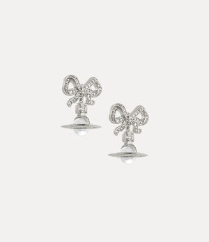 Octavie Earrings - Platinum / White, Clear CZ