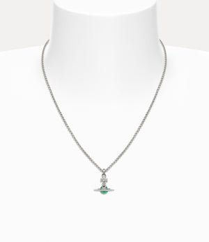 New Petite Orb Pendant Necklace - Platinum / Mint Green / Multi
