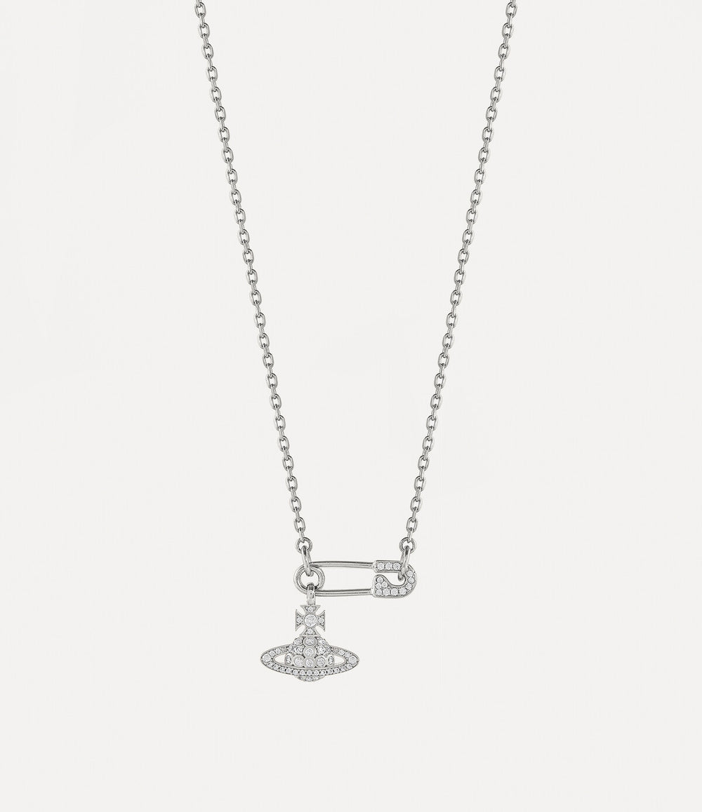 Lucrece Pendant Necklace - Platinum / White CZ