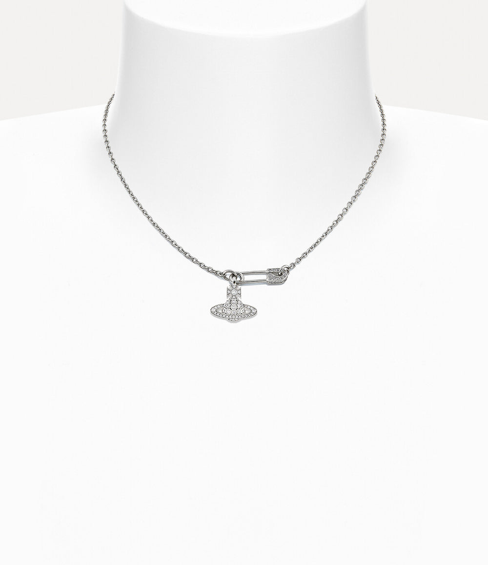 Lucrece Pendant Necklace - Platinum / White CZ