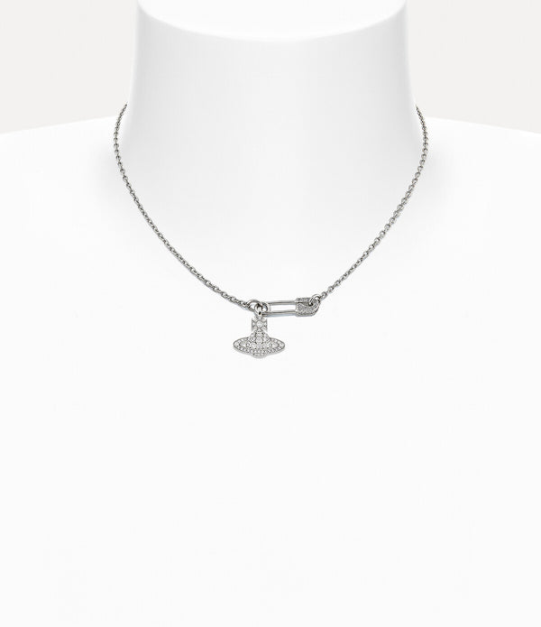 Lucrece Pendant Necklace - Platinum / White CZ