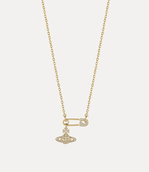 Lucrece Pendant Necklace - Gold / White CZ
