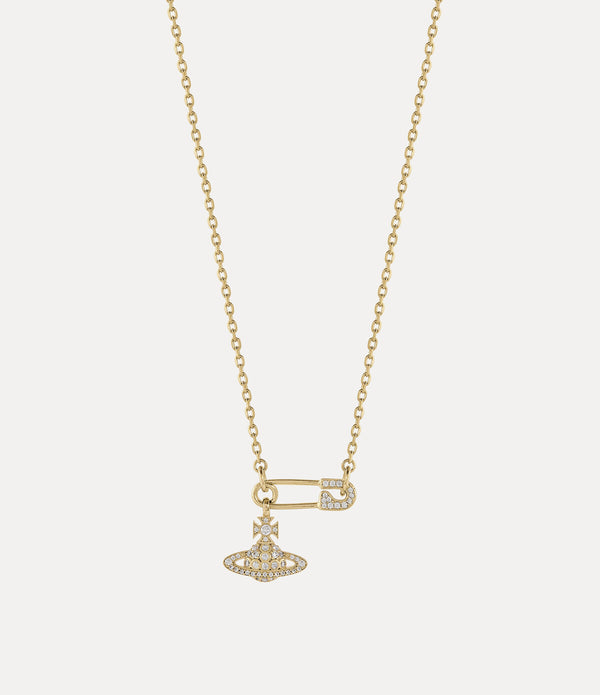 Lucrece Pendant Necklace - Gold / White CZ