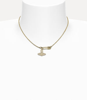 Lucrece Pendant Necklace - Gold / White CZ