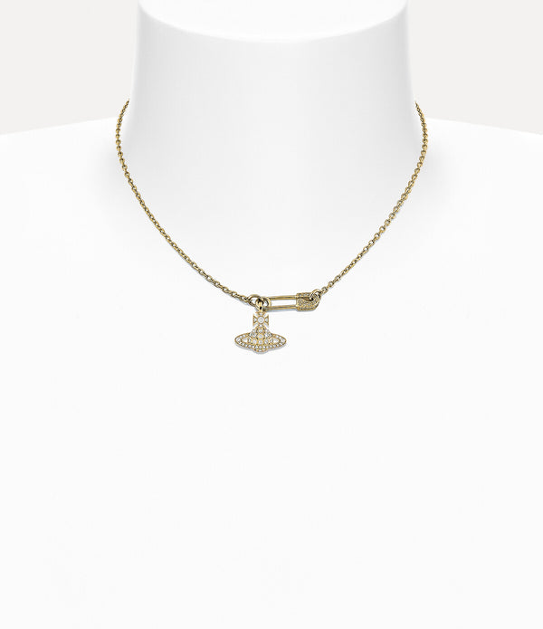 Lucrece Pendant Necklace - Gold / White CZ