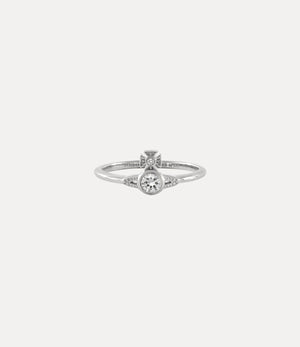 London Orb Ring - Platinum / White CZ