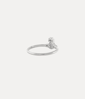 London Orb Ring - Platinum / White CZ