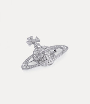 Bas Relief Brooch - Platinum / Crystal Crystal